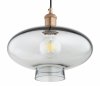 Szklana lampa wisząca TRESCO 8981 Argon Dymione Szkło Miedziane detale